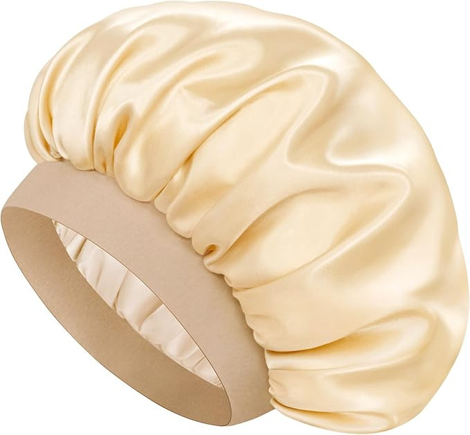 Satin Silk Bonnet for Sleeping, Double Layer Silk Sleep Cap for Men & Women, Soft Satin Lined Bon... | Amazon (US)