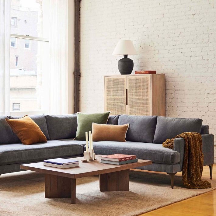 Andes 3-Piece L-Shaped Sectional (90"–105") | West Elm (US)