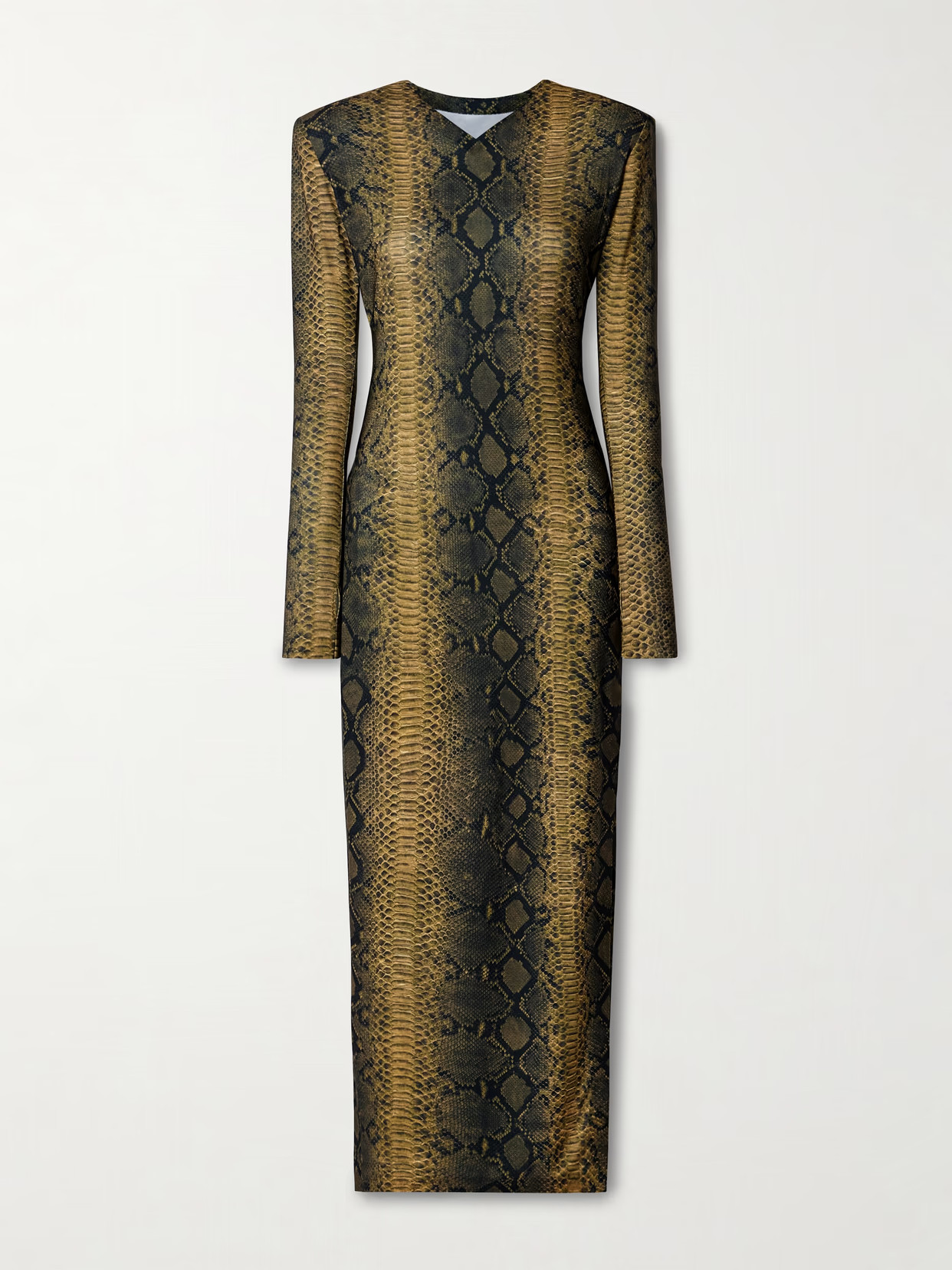 Norma Kamali - Snake-print Stretch-jersey Midi Dress - Animal print | NET-A-PORTER (US)