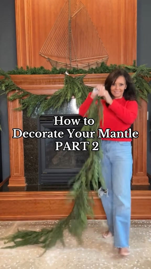 How to decorate your fireplace mantle for the holidays - Part 2. 
This Garland is high quality, looks so real, and is on sale today!!!!
This year I’m adding red berry vines  linked in post!
kimbentley, holiday decor, Christmas decor, garland, living room,

#LTKHome #LTKSaleAlert #LTKHoliday