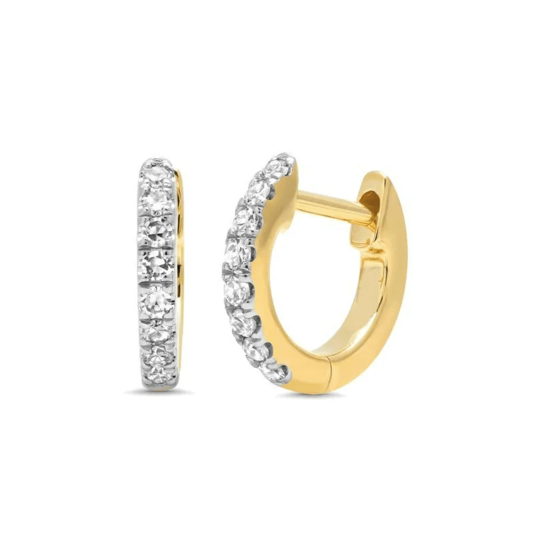 Mini Diamond Huggies | LINDSEY LEIGH JEWELRY