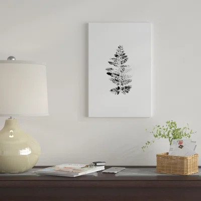 'Fern Impression' By Melissa Selmin Graphic Art Print on Wrapped Canvas East Urban Home Size: 18" H  | Wayfair North America
