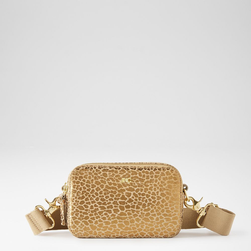 Sophie Double Zip Leather Crossbody Bag | Mark and Graham