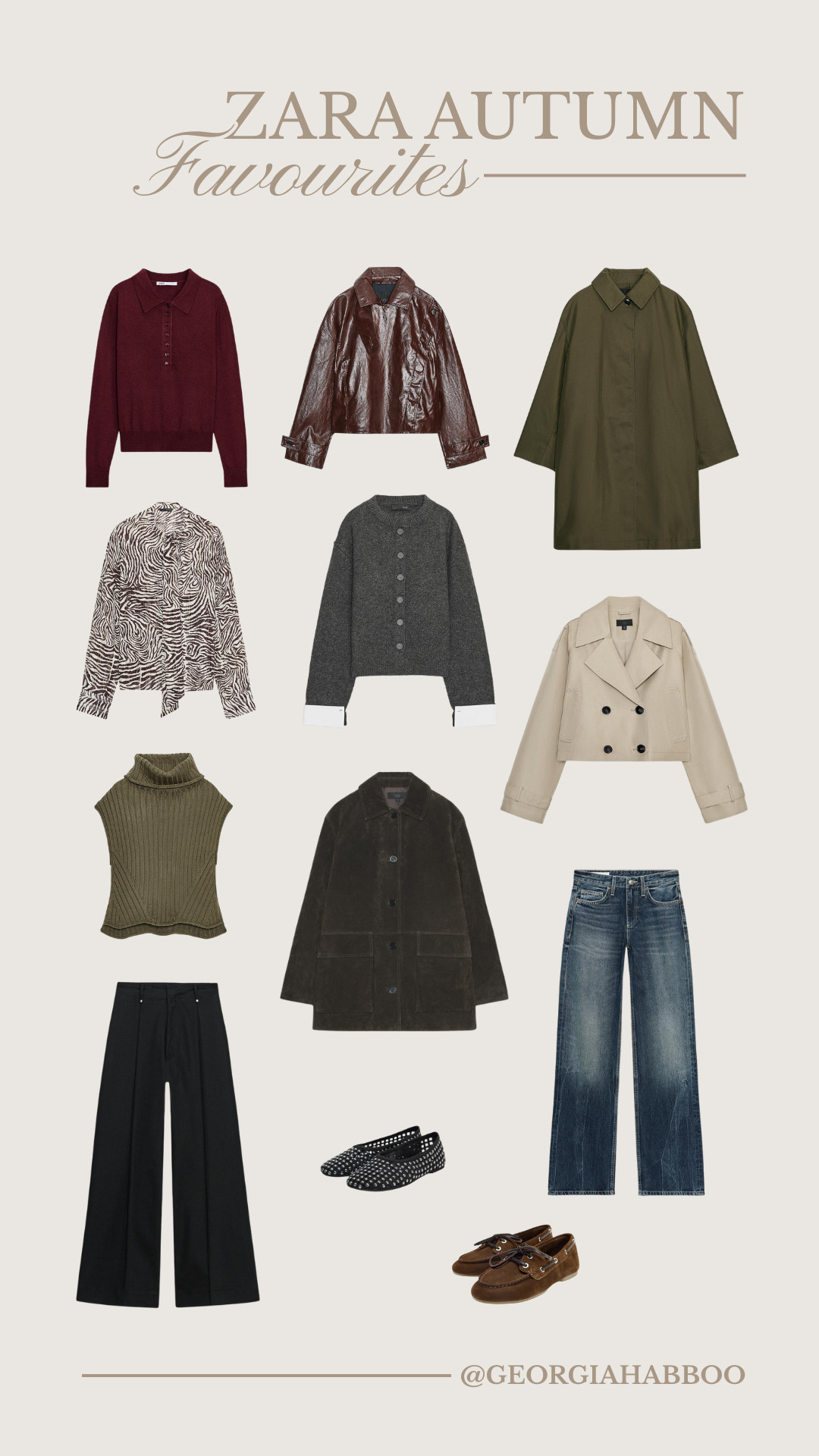 Zara, Autumn Outfits, New In, Cardigan, Burgundy, Jacket, Coat, Cropped Trench Coat, Ballet Flats, Trousers, Jeans, High Neck, Vest 

 #LTKuk #LTKautumn #LTKeurope