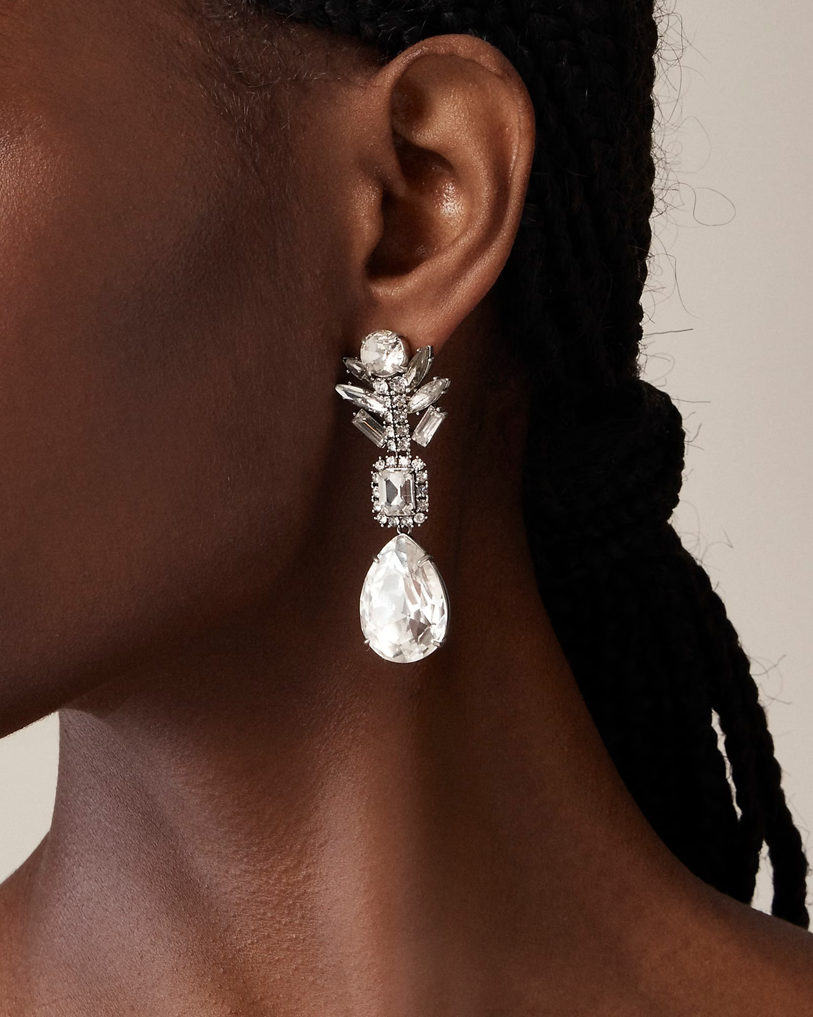 Crystal teardrop earrings | J. Crew US