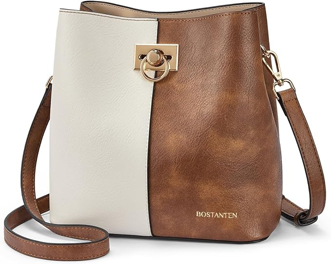 BOSTANTEN Crossbody Bucket Shoulder Bags for Women Vegan Leather Purse Cross Body Handbag Multipl... | Amazon (US)