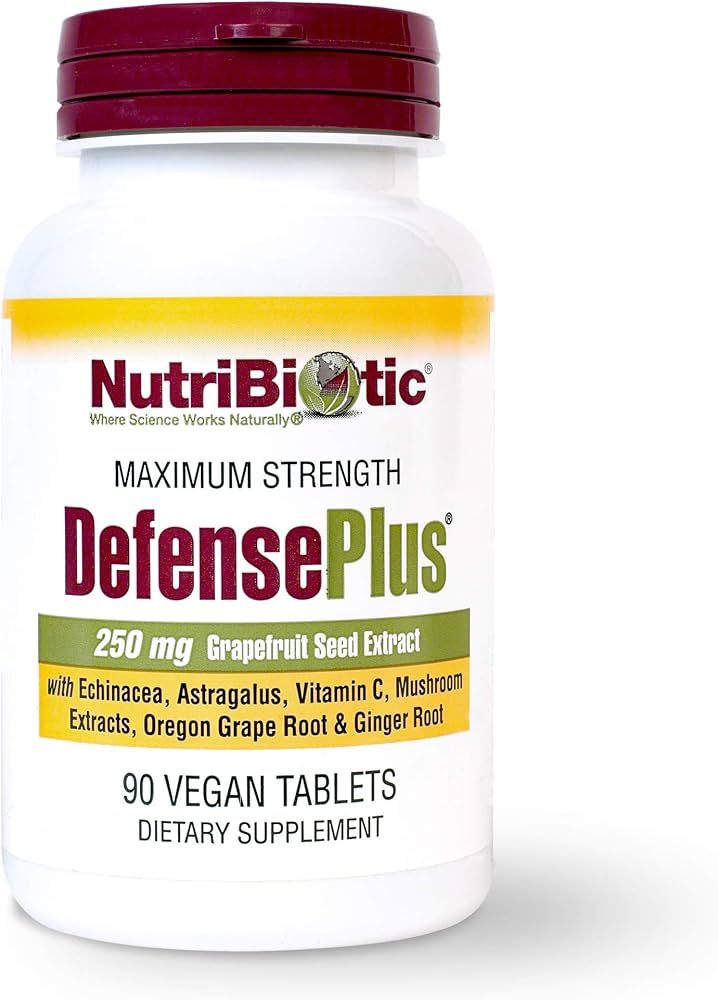 NutriBiotic – DefensePlus, 90 Tablets - 11 in 1 Immune Support with Vitamin C, Zinc, Grapefruit... | Amazon (US)