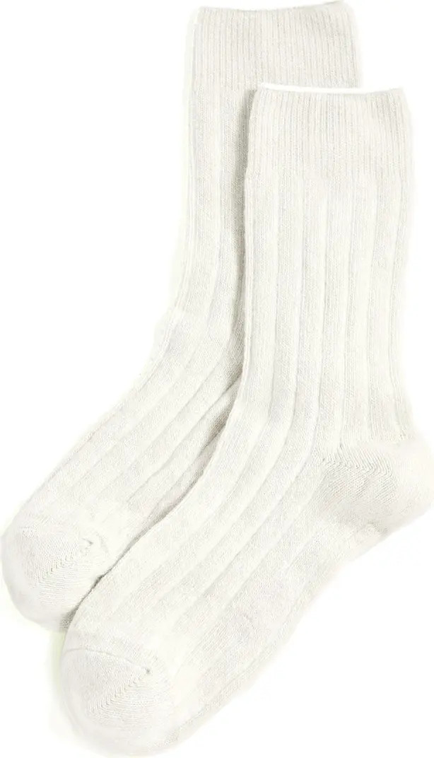 Luxe Merino Wool & Cashmere Blend Crew Socks | Nordstrom