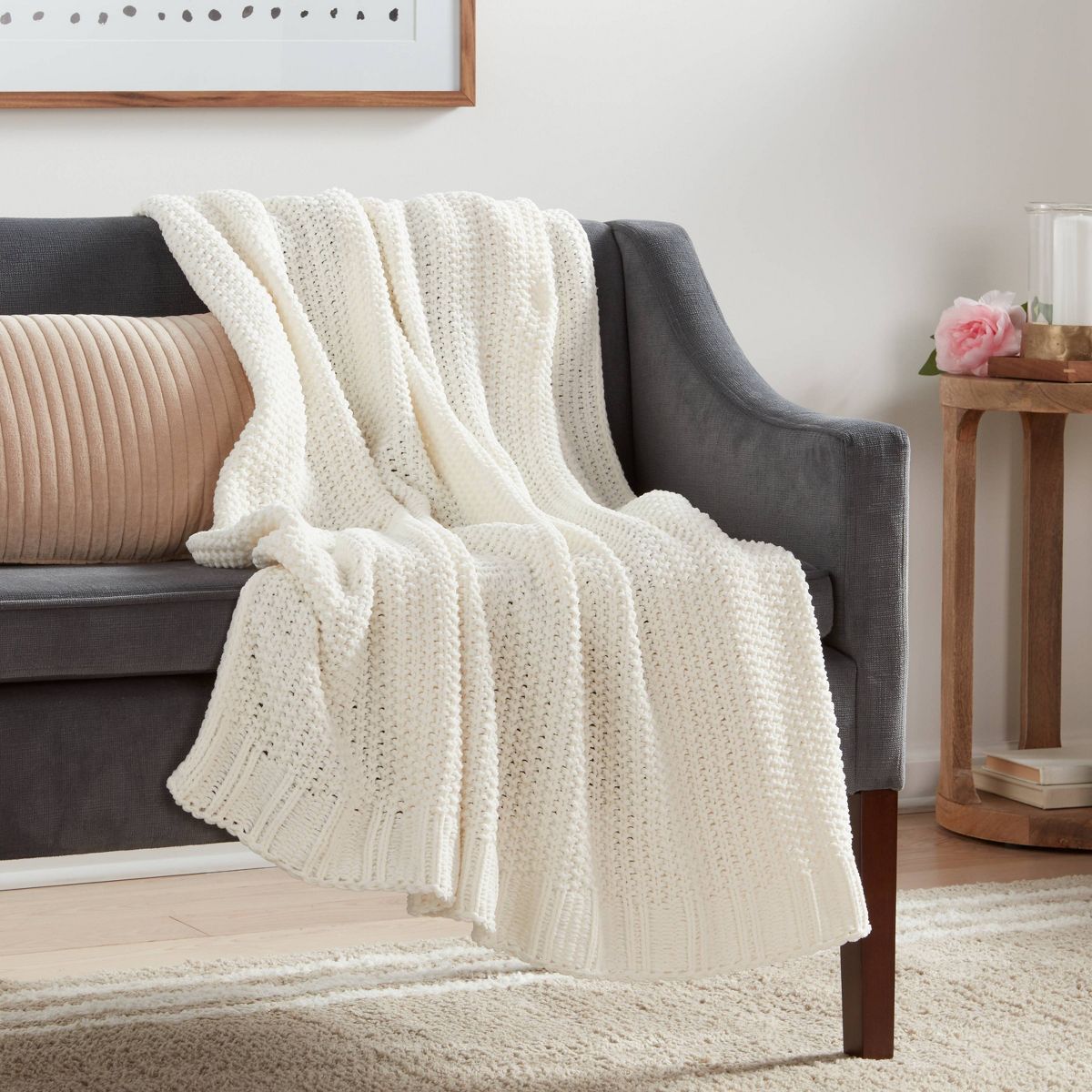 Solid Chenille Knit Throw Blanket - Threshold™ | Target