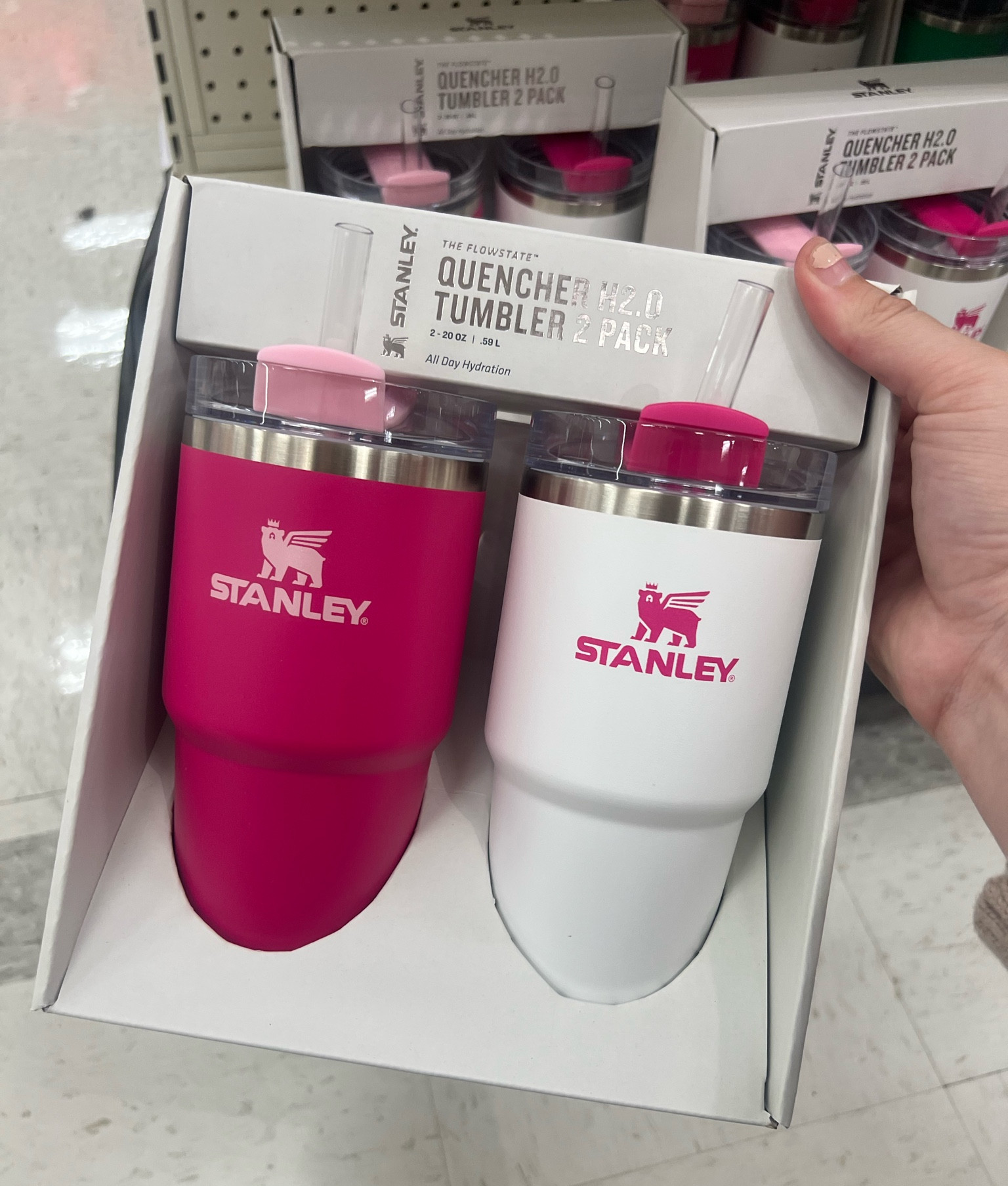 Stanley 2pk 20oz Stainless Steel H2.0 Flowstate Quencher Tumblers : Target