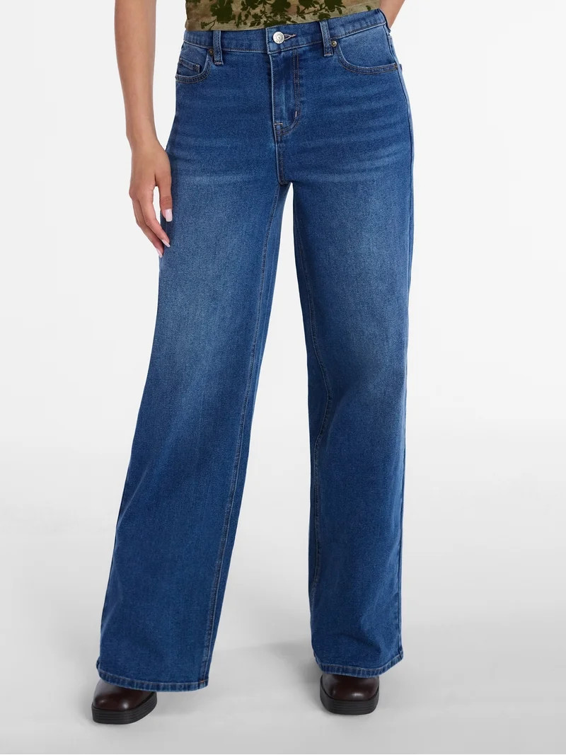 Madden NYC Women\u2019s Ultra 90\u2019s Straight Leg Jeans, 32\u201d Inseam, Sizes XXS-XXL | Walmart (US)