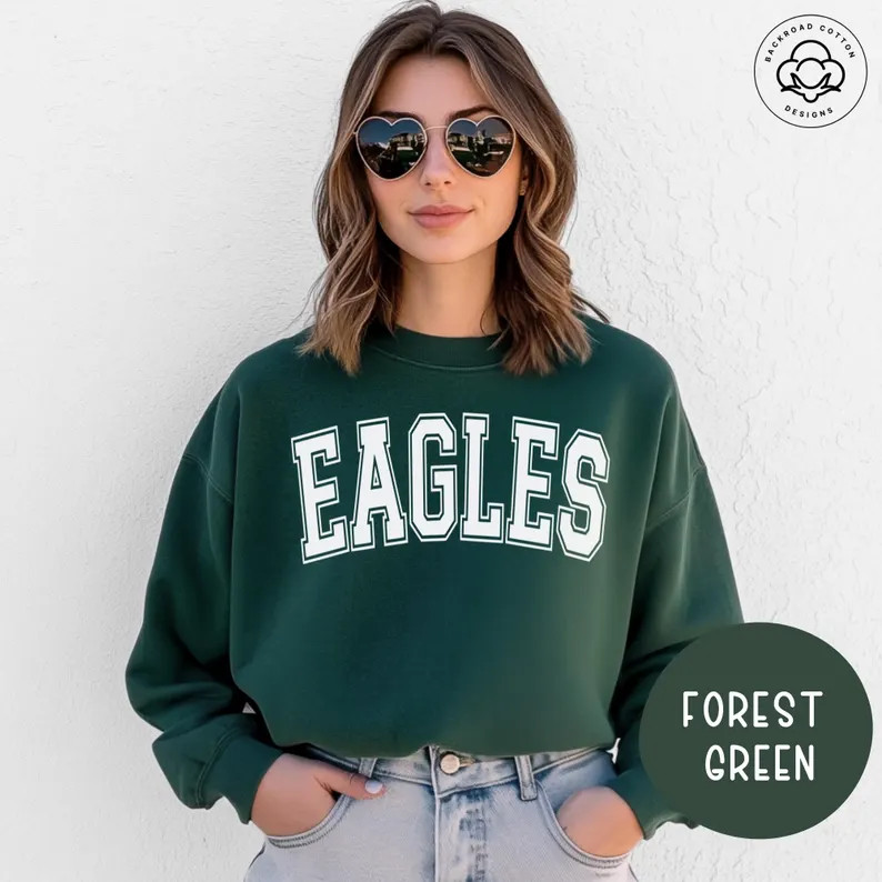 Eagles Sweatshirt, Eagles Shirt, Eagles Game Day Crewneck, Eagles Sweater, Gift for Eagles Fans, ... | Etsy (US)