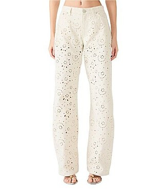 Steve Madden Rori Low Curve Denim Eyelet Jeans - 26 | Dillard's