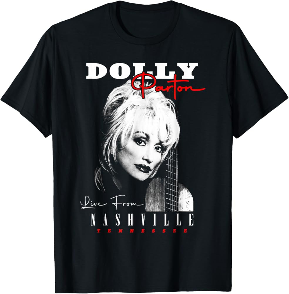 Dolly Parton Live from Nashville Tennessee Photo Portrait T-Shirt | Amazon (US)