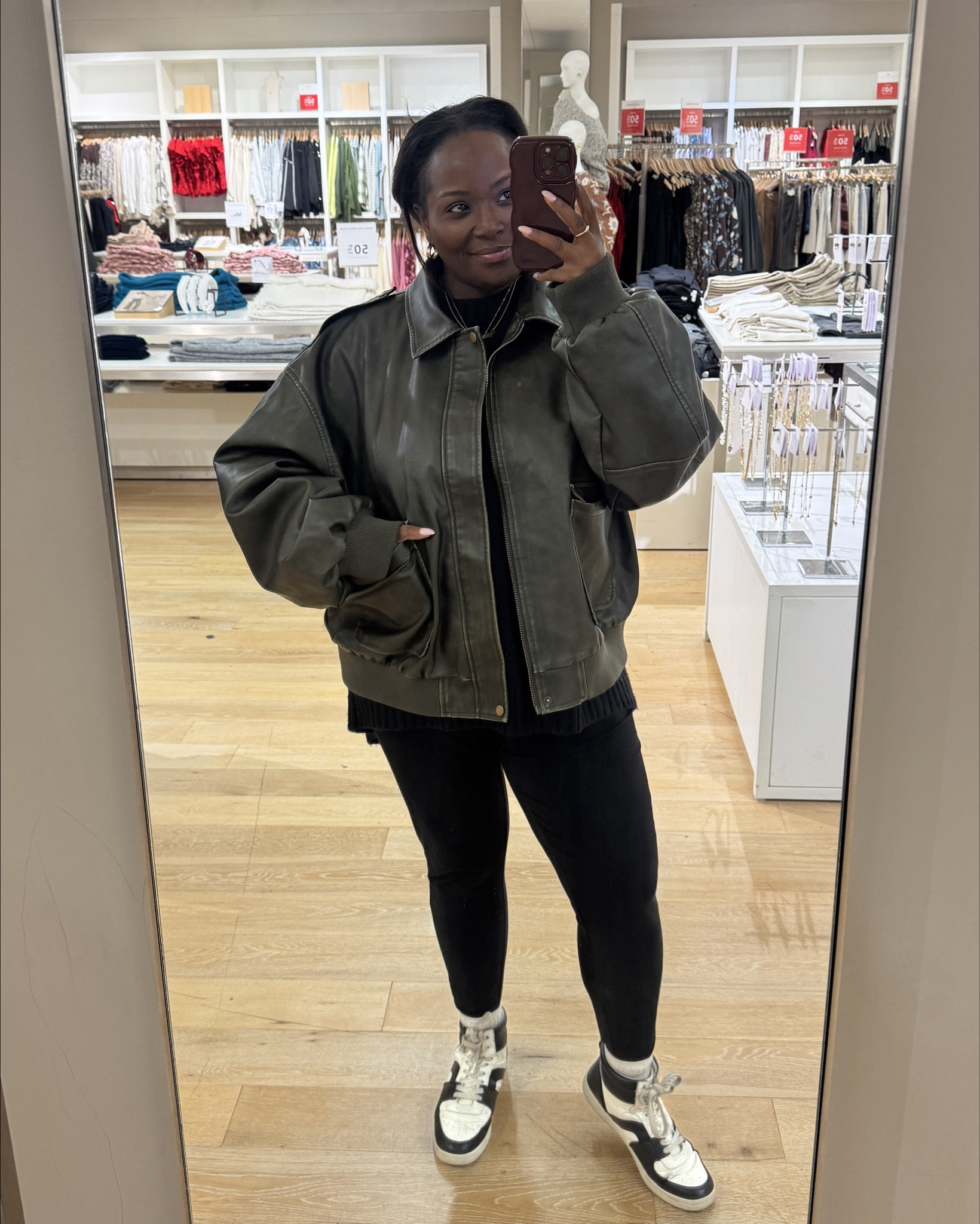 still loving the oversized bomber jacket 

#LTKootd #LTKMidsize #LTKFindsUnder100