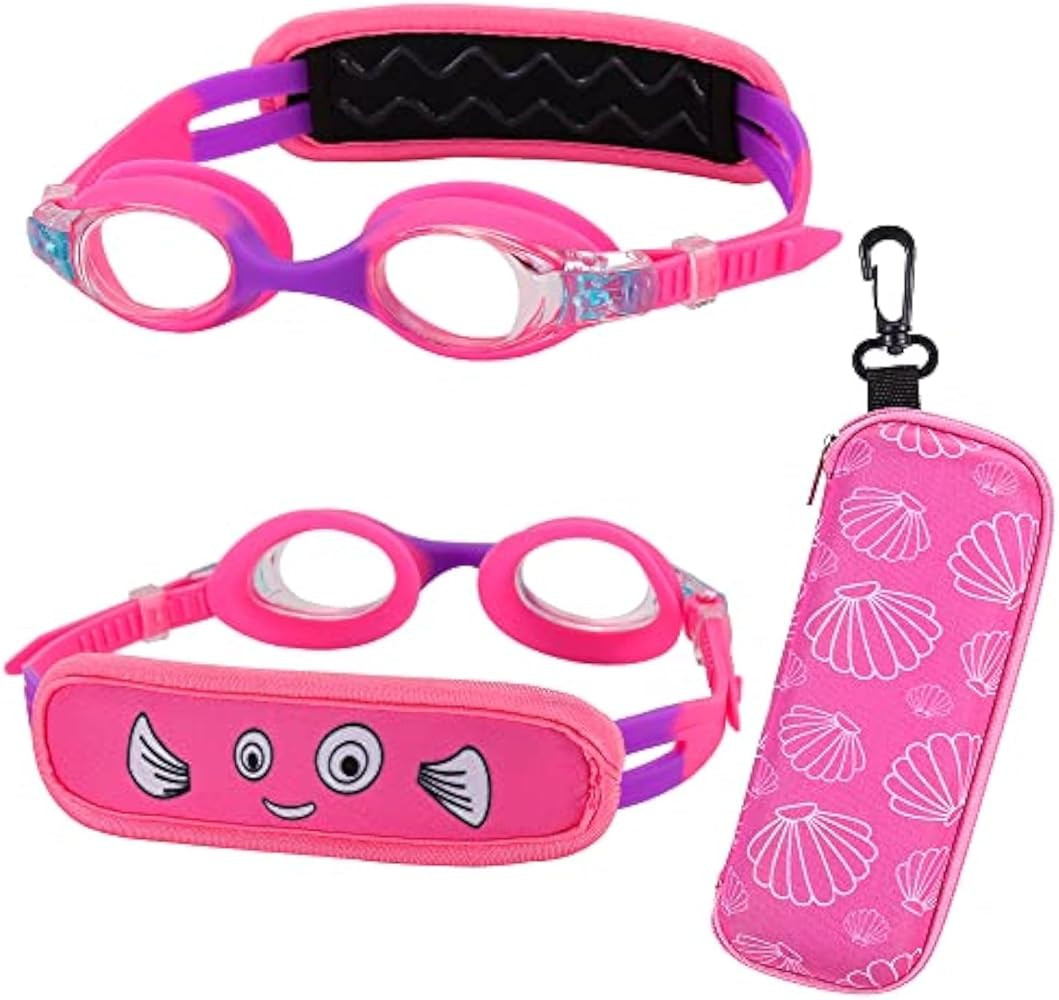Kids Swim Goggles Age 2-6, Toddler Goggles No Hair Pull,Child Goggles Padded HeadBand | Amazon (US)