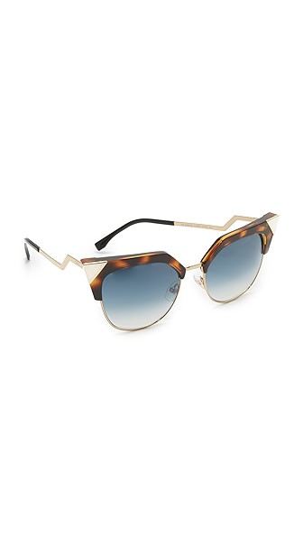 Fendi Iridia Crystal Corner Sunglasses | Shopbop