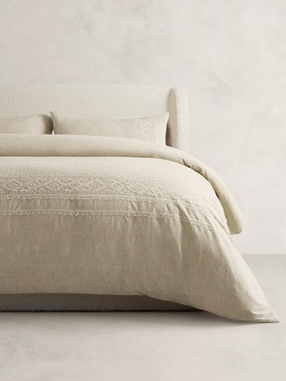 Embroidered Linen-Cotton Duvet Cover | Banana Republic (US)