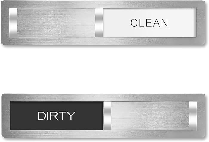 Dishwasher Magnet Clean Dirty Sign, Stainless Steel Magnetic Clean Dirty Dishwasher Sign,Matte Br... | Amazon (US)