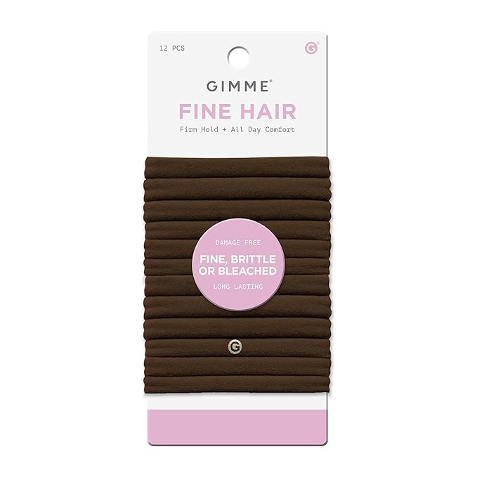 Gimme Beauty Fine Hair Elastic Bands - Slim-Fit Elastic Ties for Fine, Brittle, or Bleached Hair ... | Amazon (US)