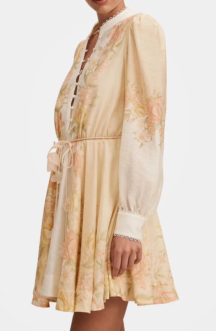 Shyla Floral Long Sleeve Minidress | Nordstrom