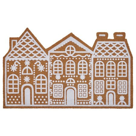 My Texas House Natural Gingerbread House Outdoor Coir Doormat, 30" x 48" | Walmart (US)