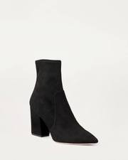 Isla Black Suede Slim Ankle Bootie | Loeffler Randall