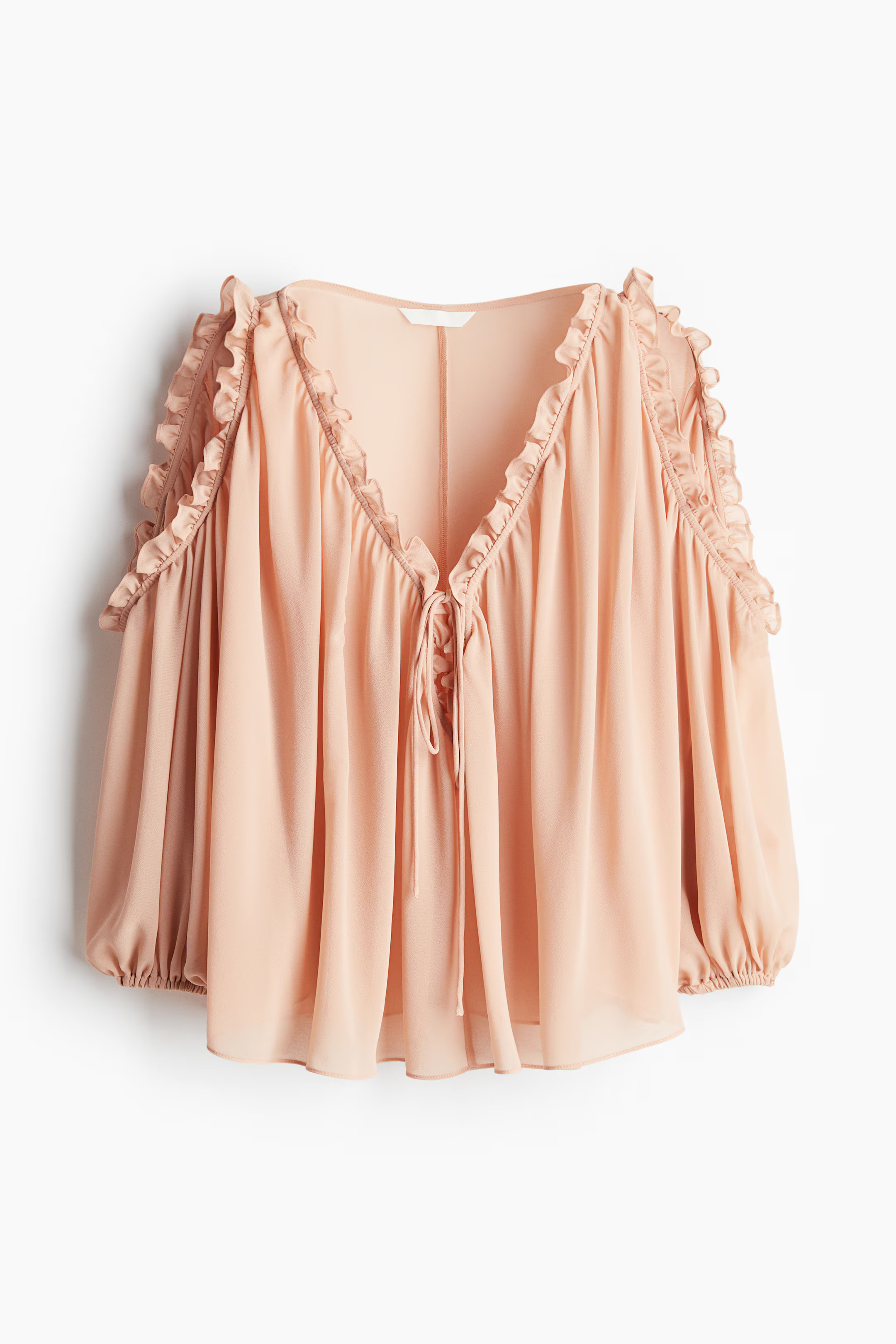 Cold-shoulder chiffon blouse | H&M (UK, MY, IN, SG, PH, TW, HK)