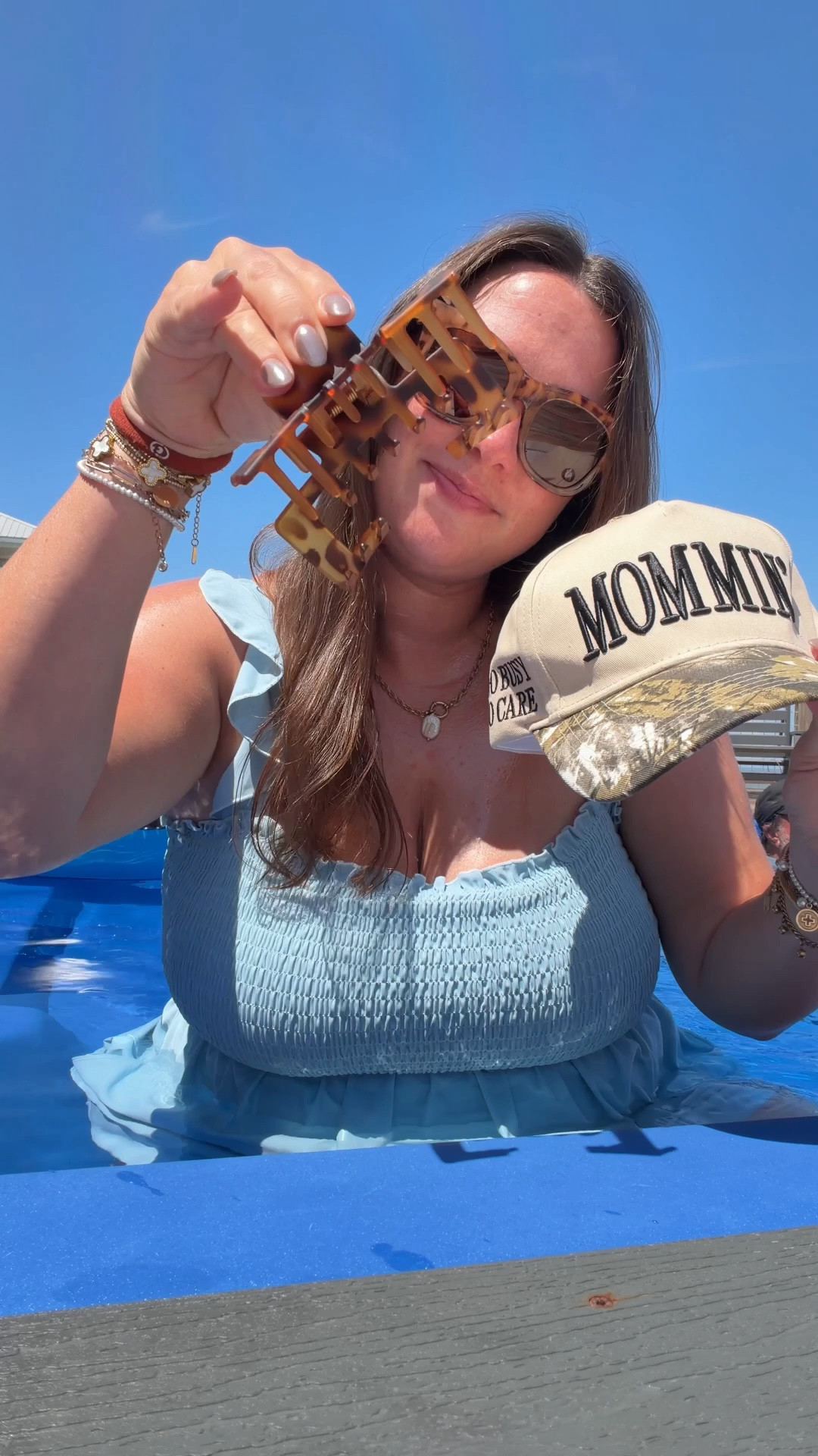 Favorite new claw clip and hat hack!!

#LTKmomlife #LTKTravel #LTKSwim