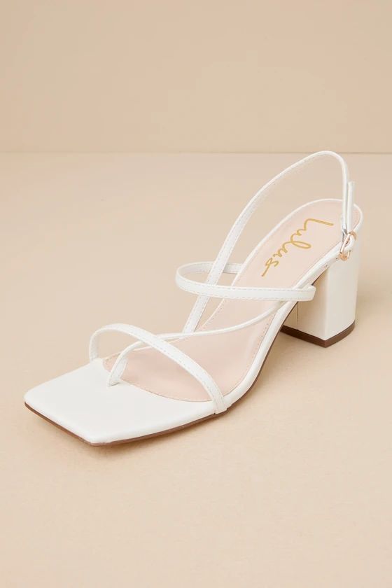 Dreller White Strappy High Heel Sandals | Lulus