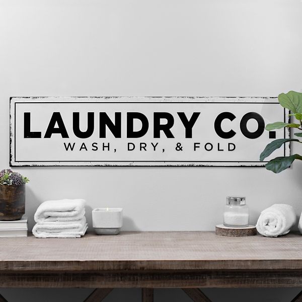 Laundry Co. Metal Wall Plaque | Kirklands | Kirkland's Home