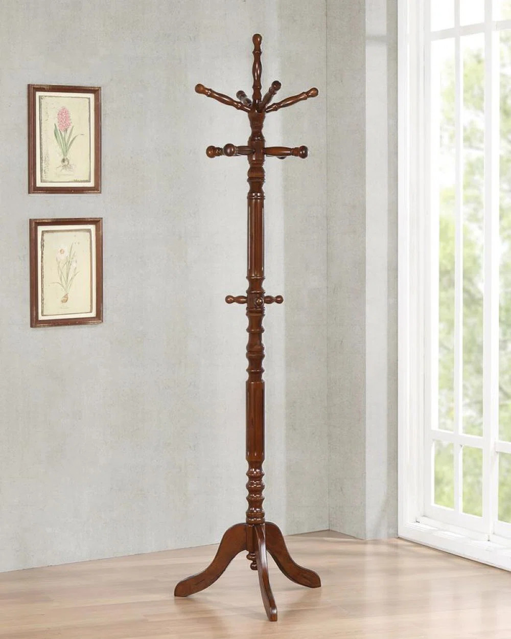 Marriott Solid Wood Freestanding 11 - Hook Coat Rack | Wayfair North America