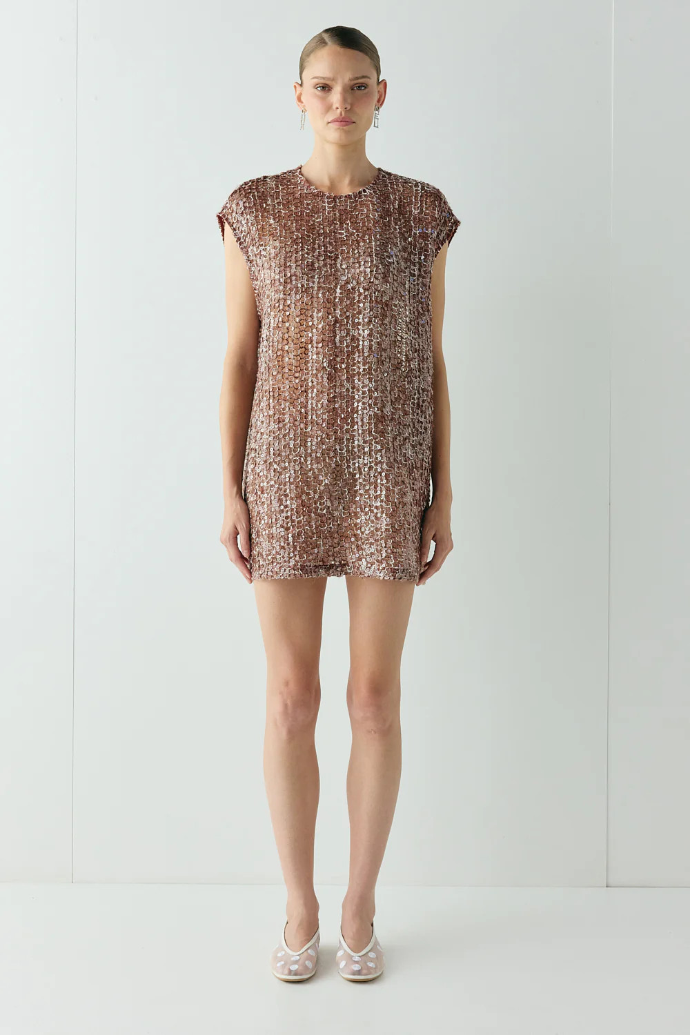 Esme Sequin Mini Dress Wine | VRG Grl