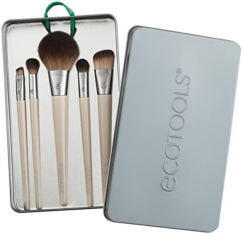 EcoTools Makeup Brush Set for Eyeshadow, Foundation, Blush, and Concealer with Bonus Storage Case... | Amazon (US)