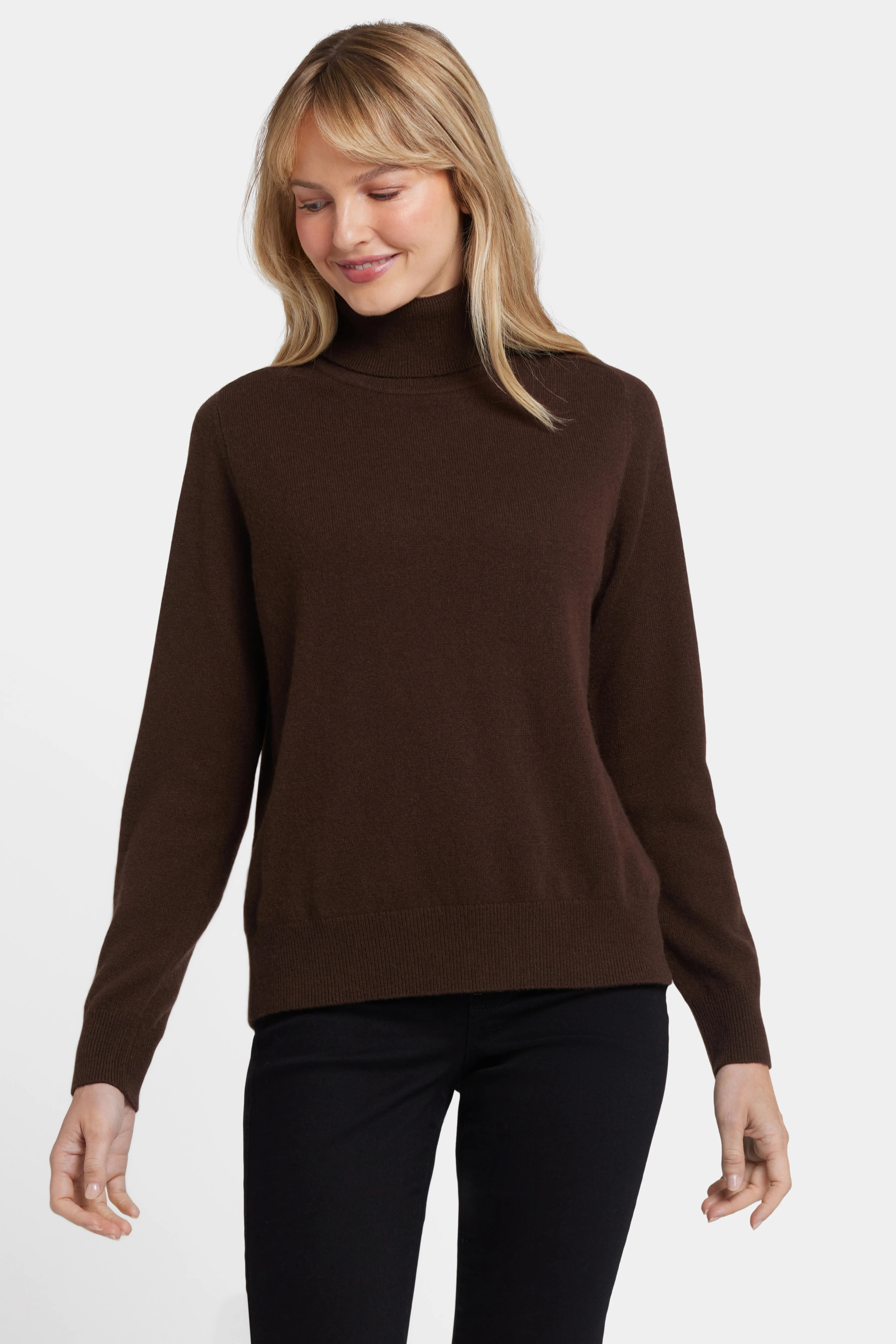 Cashmere Turtleneck Sweater - Brown | NYDJ