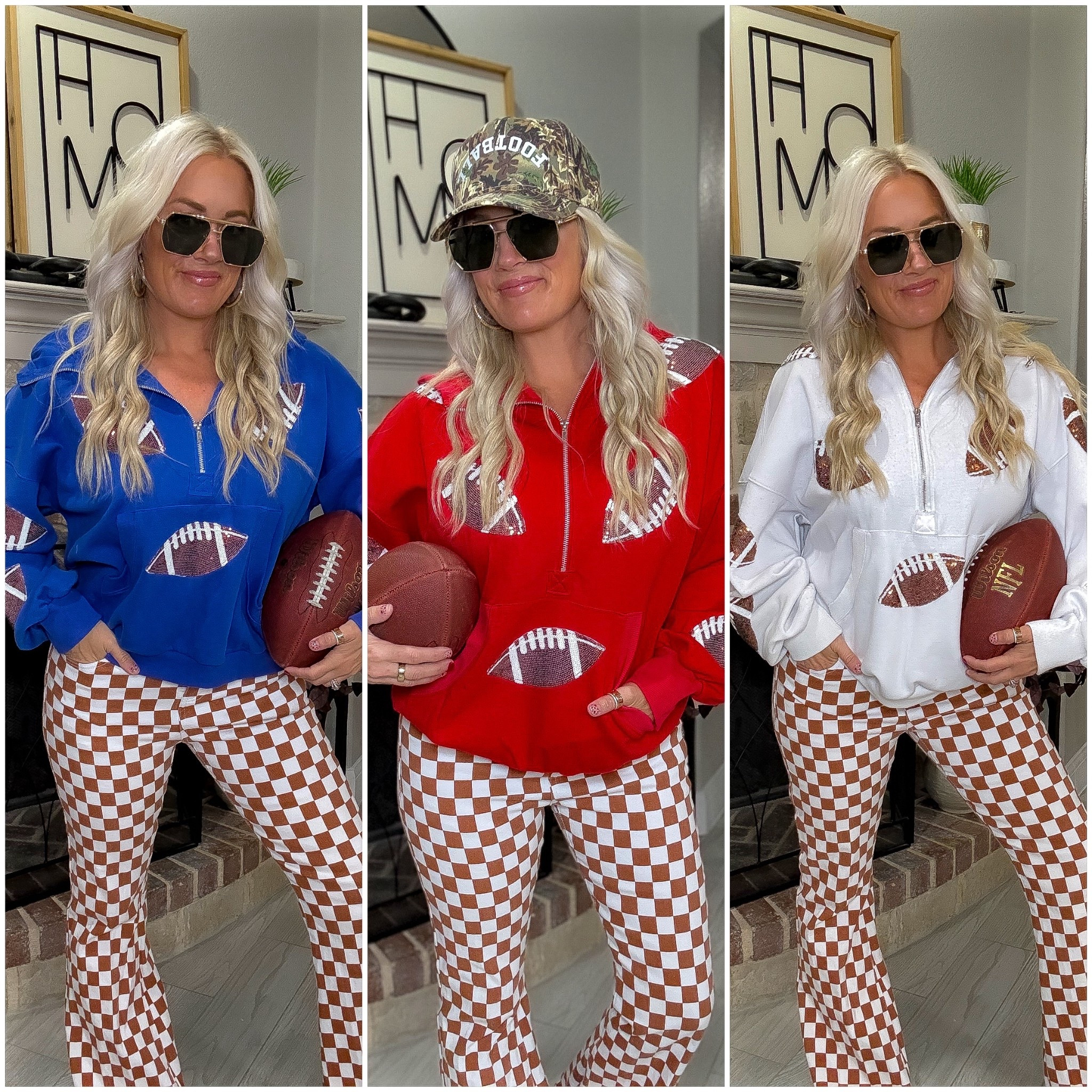 Sequin football game day pullovers 
Size medium 

#LTKSeasonal #LTKStyleTip #LTKFindsUnder50