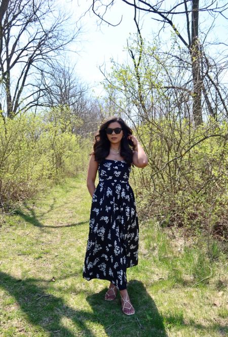 Abercrombie spring summer dress! Perfect for showers, or family photos- wearing a size small! Neutral style- strappy sandals- Abercrombie style use code AFTIA

#LTKstyletip #LTKfindsunder50 #LTKfindsunder100