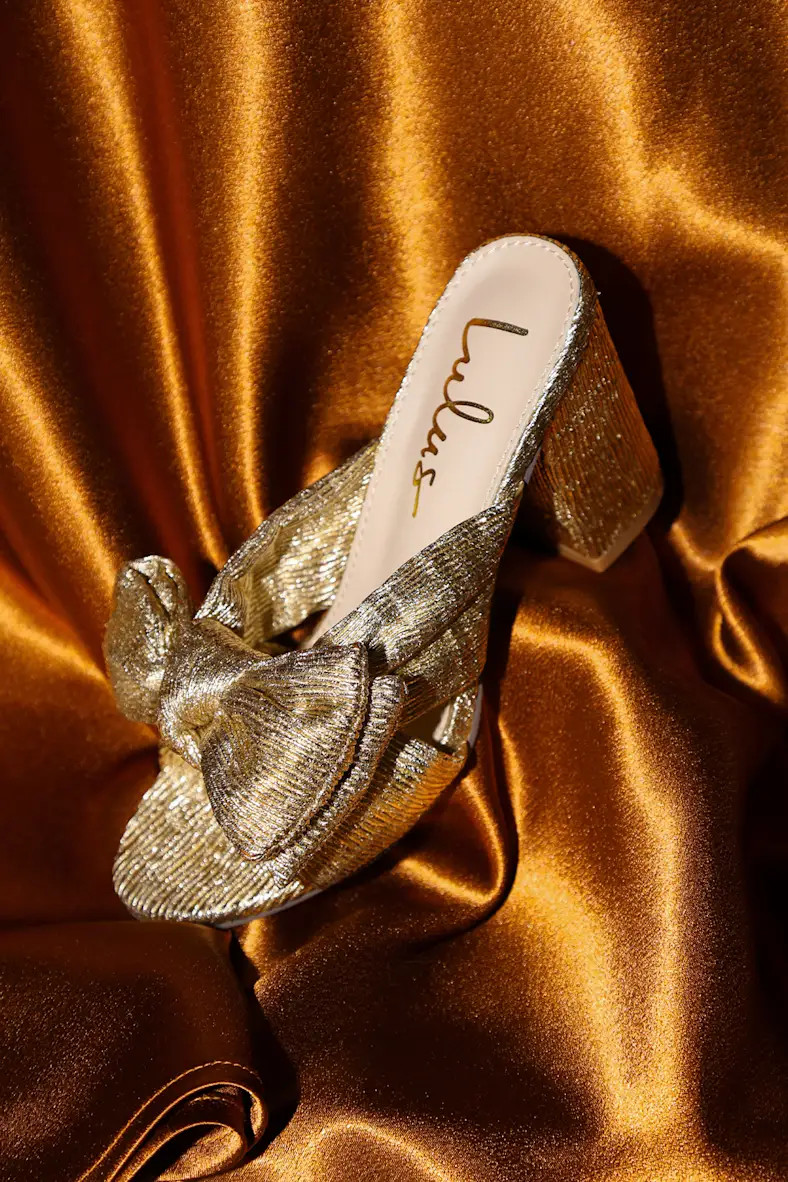 Dorothea Gold Knotted High Heel Sandals | Lulus (US)