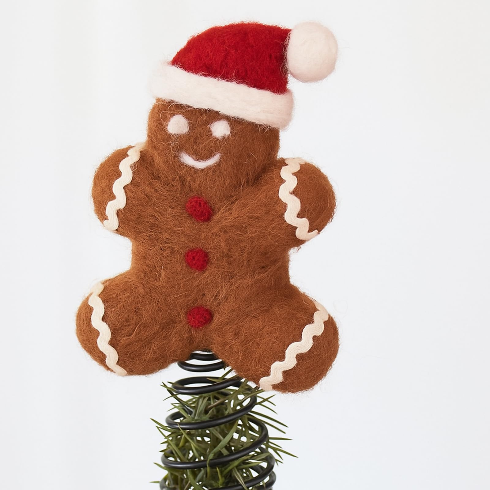 Giegxin Wool Felt Christmas Gingerbread Man Tree Topper Mini Gingerbread Tree Topper for Christma... | Amazon (CA)