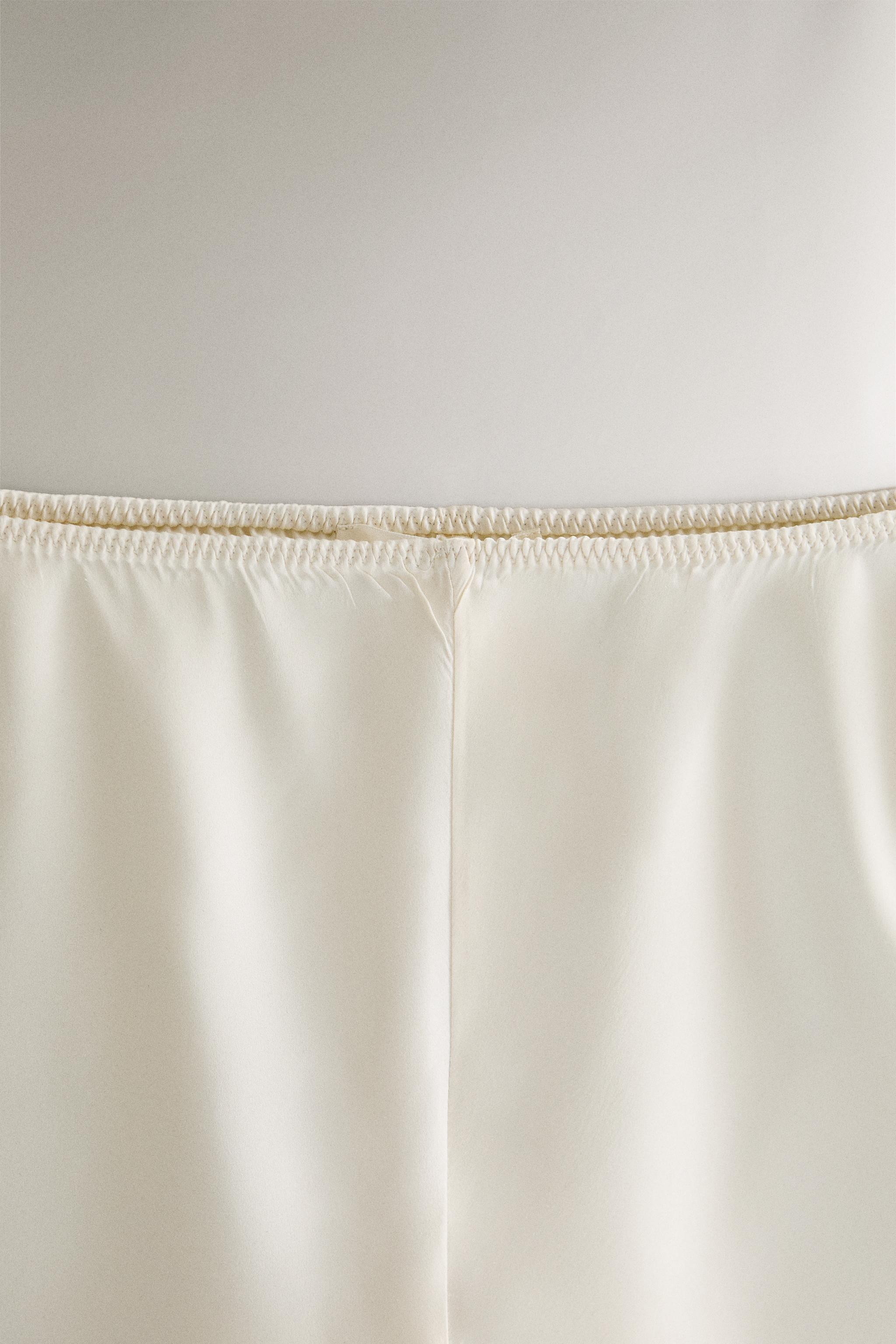 BEIGE SILK SHORTS | Zara US