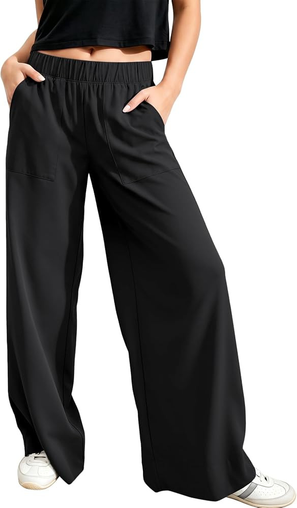 Songling Wide Leg Pants for Women Casual Palazzo Pants Boho Flowy Summer Beach Lounge Trousers wi... | Amazon (US)