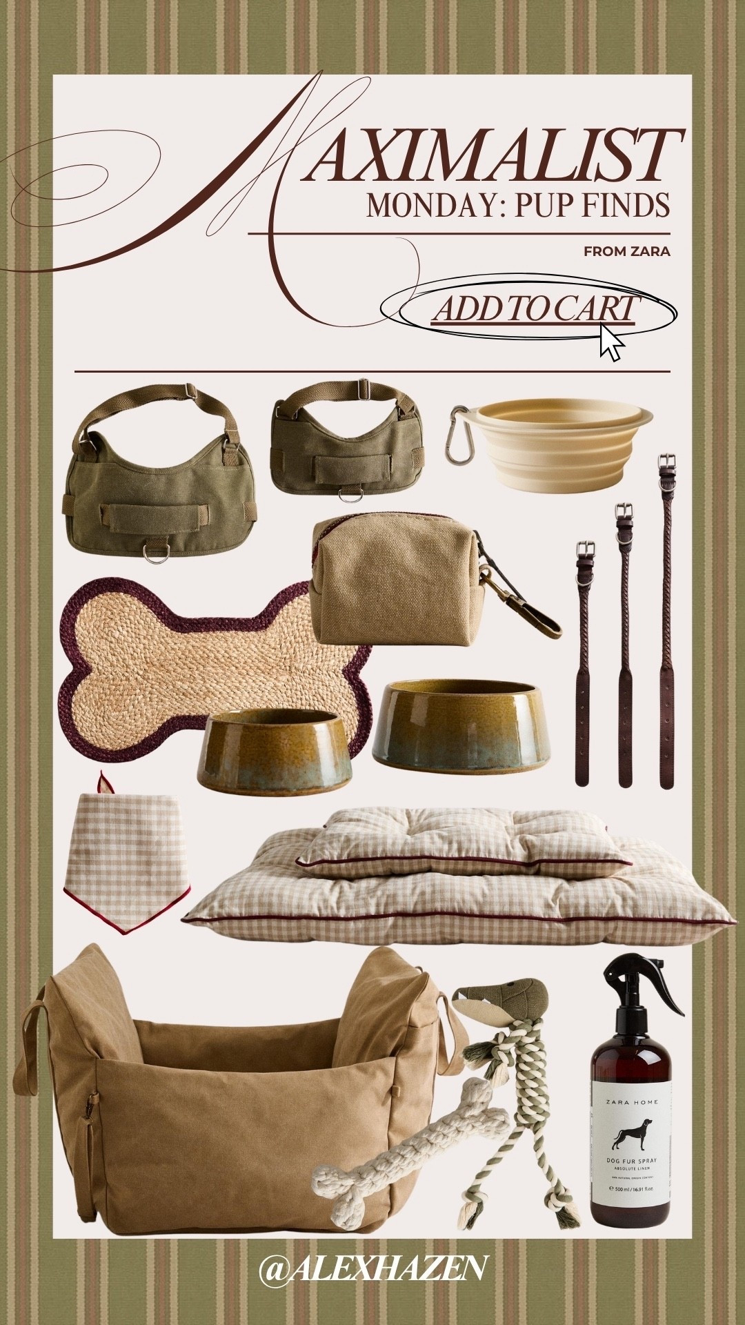 maximalist monday: pup finds from zara !!

#LTKPets