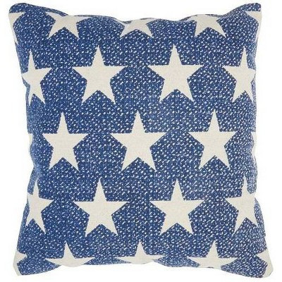 20"x20" Oversize Printed Stars Square Throw Pillow Navy - Mina Victory | Target