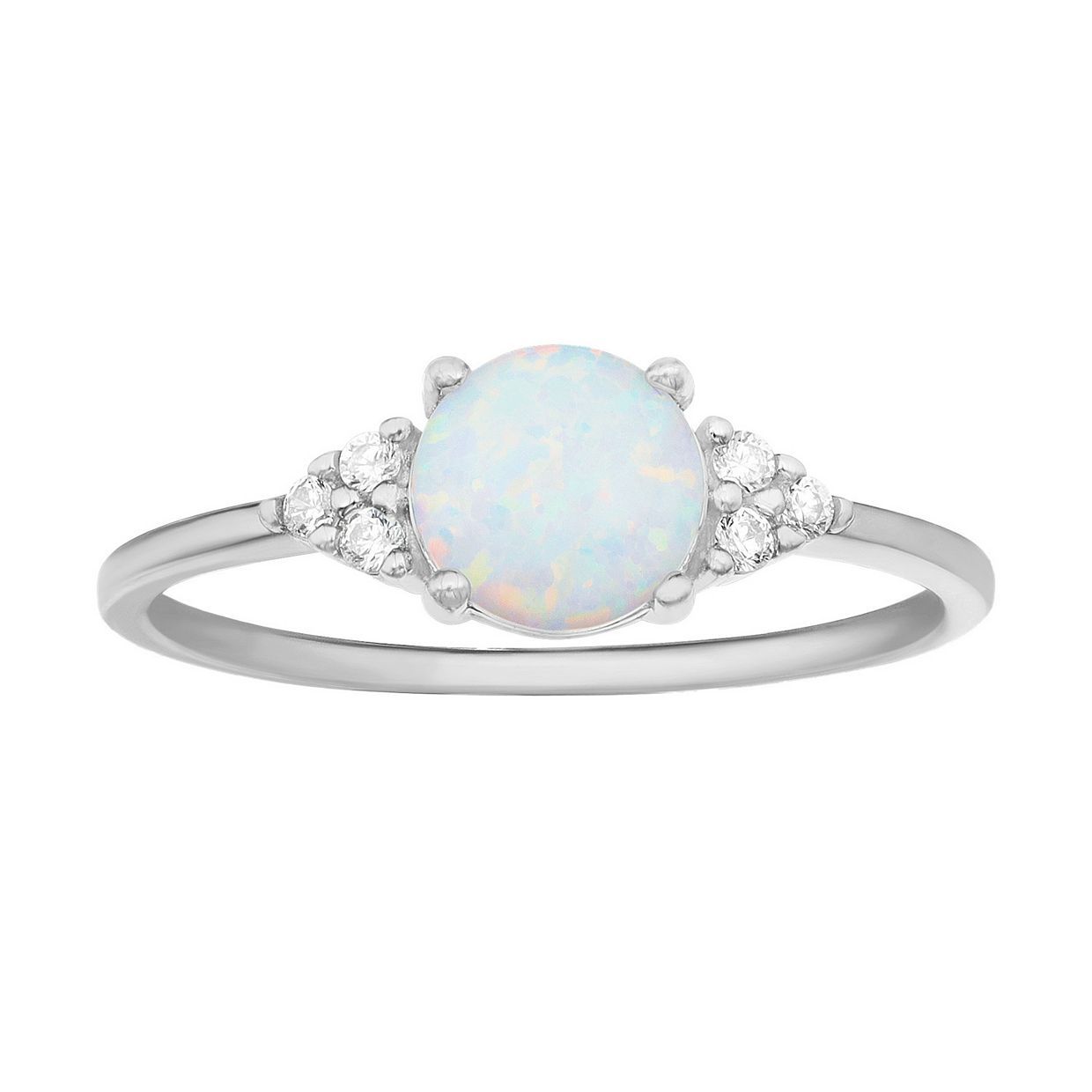 PRIMROSE Sterling Silver White Opal & Cubic Zirconia Cluster Ring | Kohl's