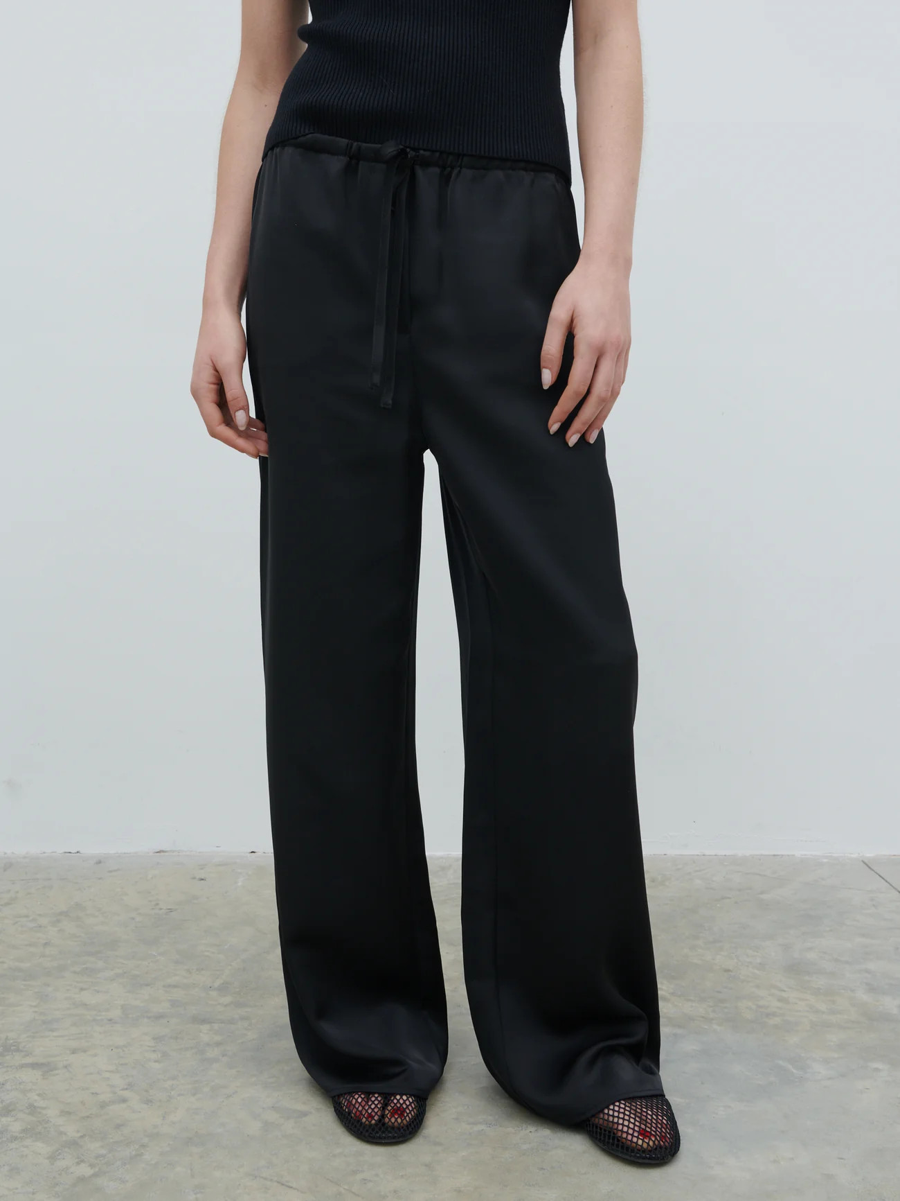 Breya Satin Drawstring Trousers | Pretty Lavish (UK)