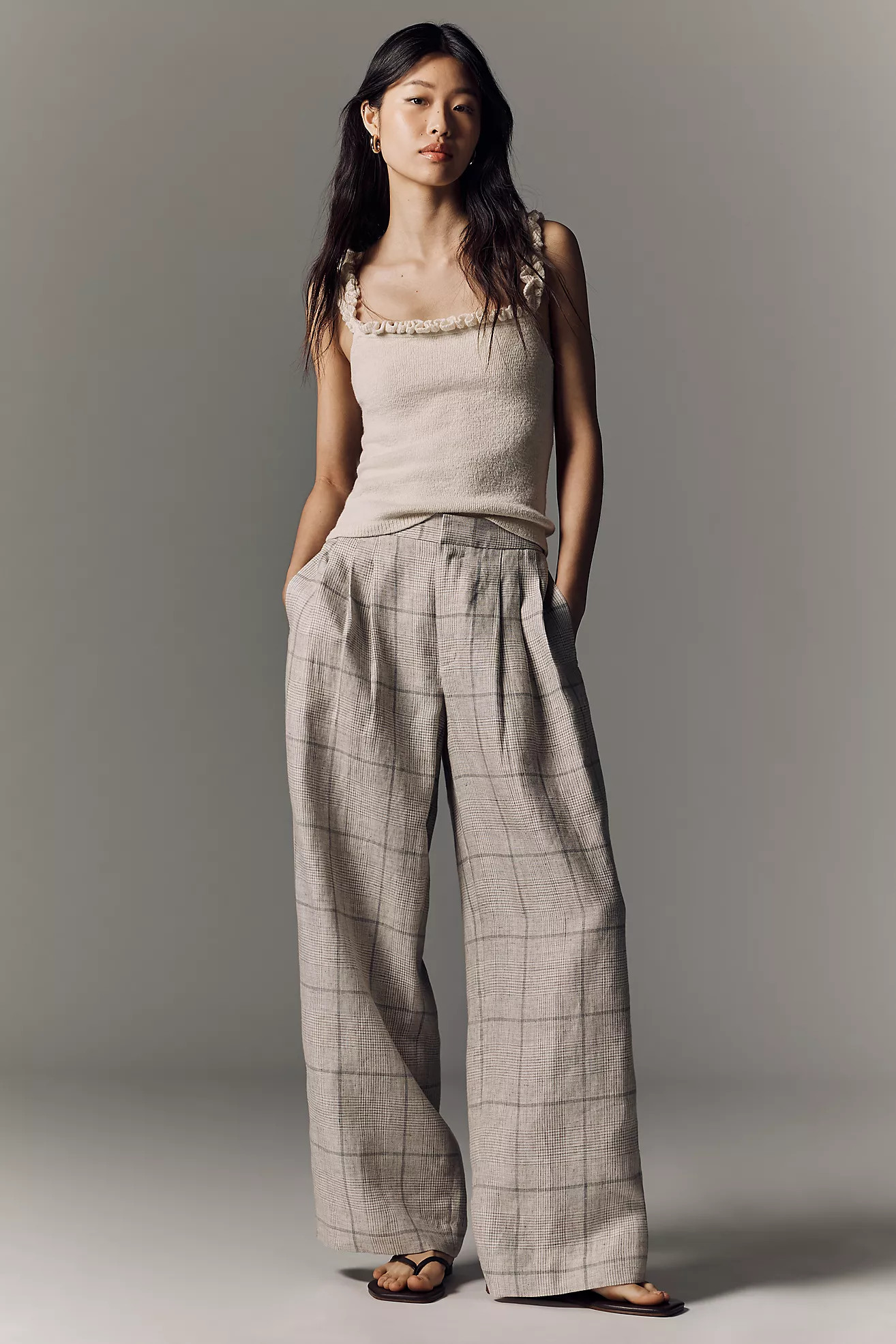 rag & bone 100% Linen Chappell Plaid Pants | Anthropologie (US)