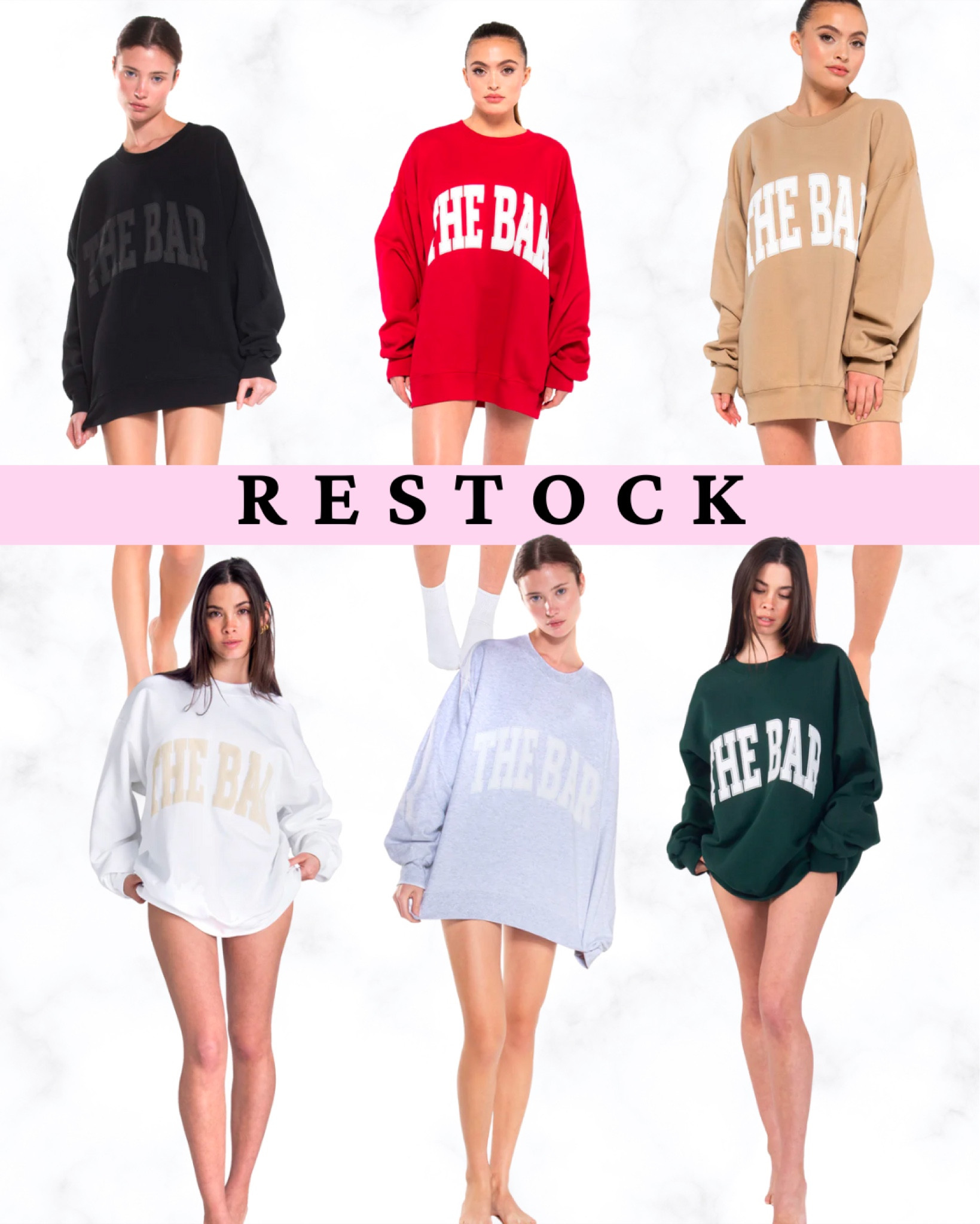 The Bar Restock!! #oversizedsweatshirt #thebar #restockalert #trending 

#LTKstyletip #LTKunder100 #LTKU