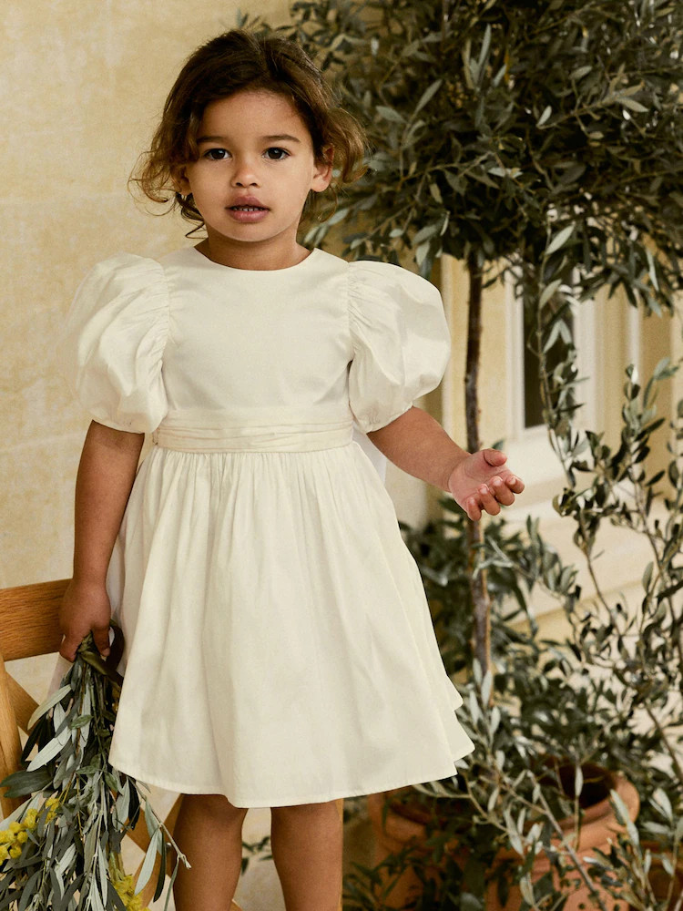 Ivory Flower Girl Taffeta Bow Dress (3mths-8yrs) | Next US