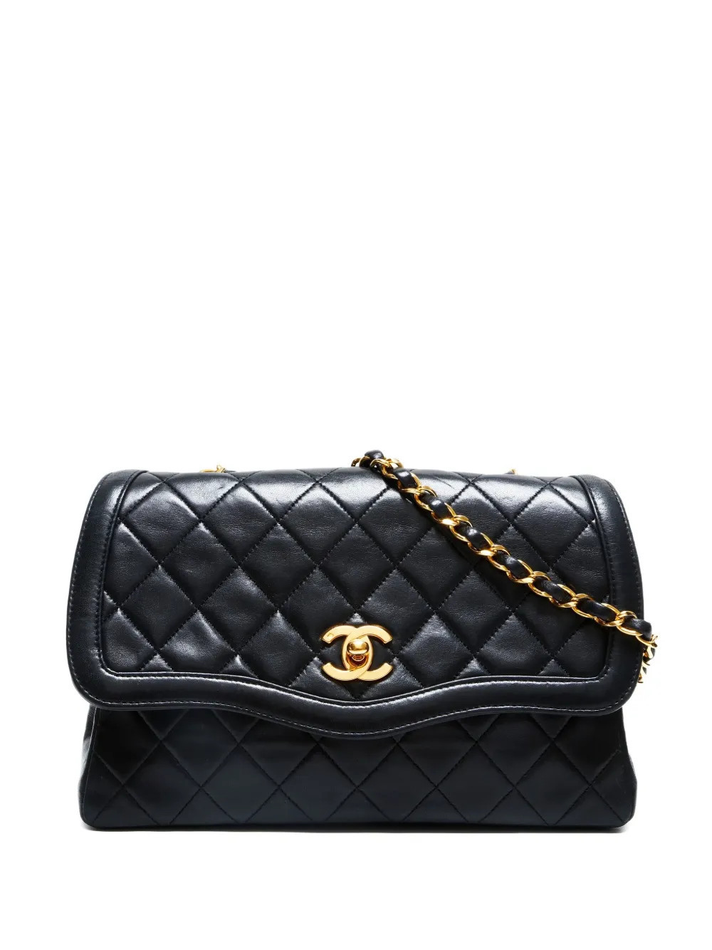 CHANEL Pre-Owned 1989-1991 Classic Flap chain shoulder bag - Black | Farfetch Global
