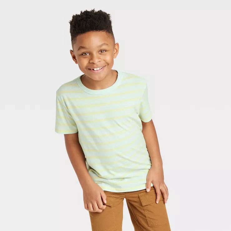 Boys' Short Sleeve Striped T-Shirt - Cat & Jack™ | Target